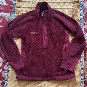 Patagonia R3 jacket full zip athletic polartec fleece maroon berry red women’s M